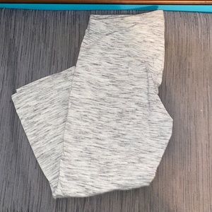 White capris with black accents